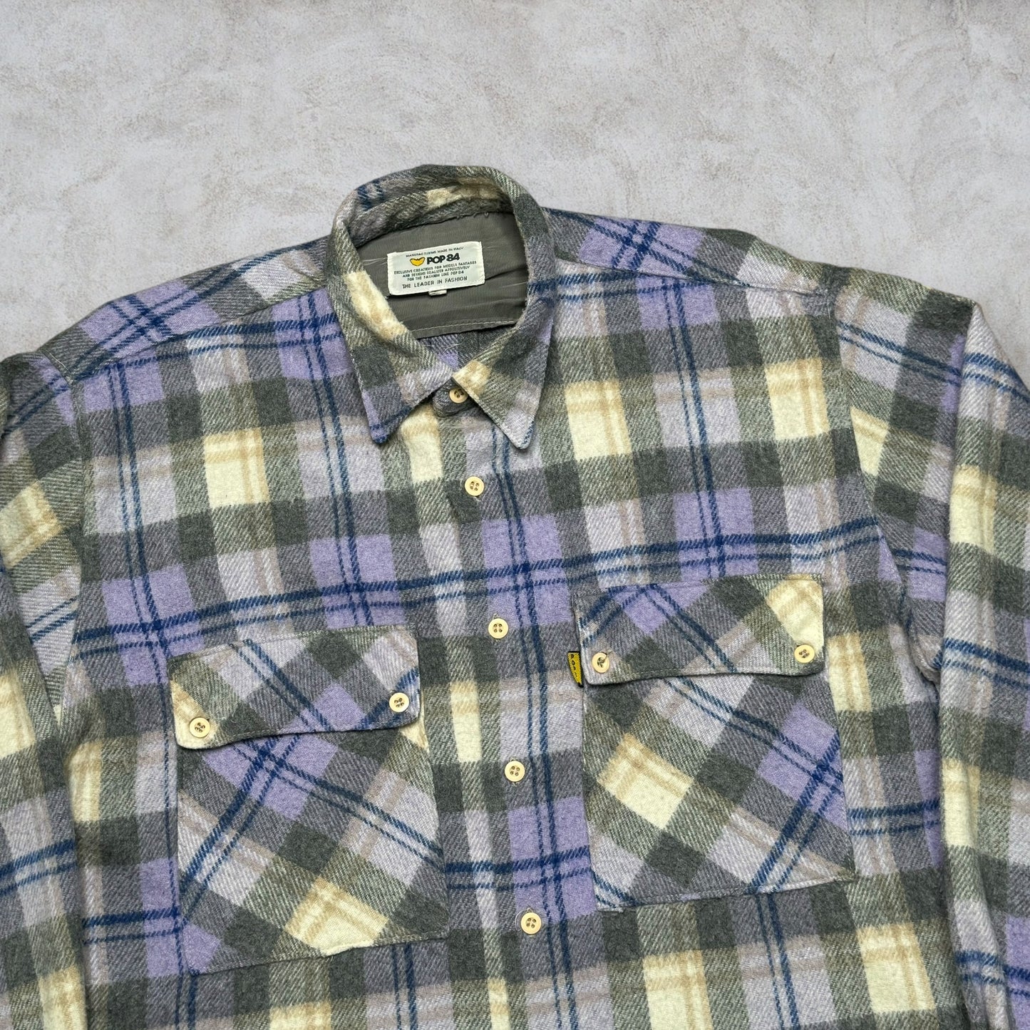 Camicia di Flanella Vintage Made in Italy taglia L in lana