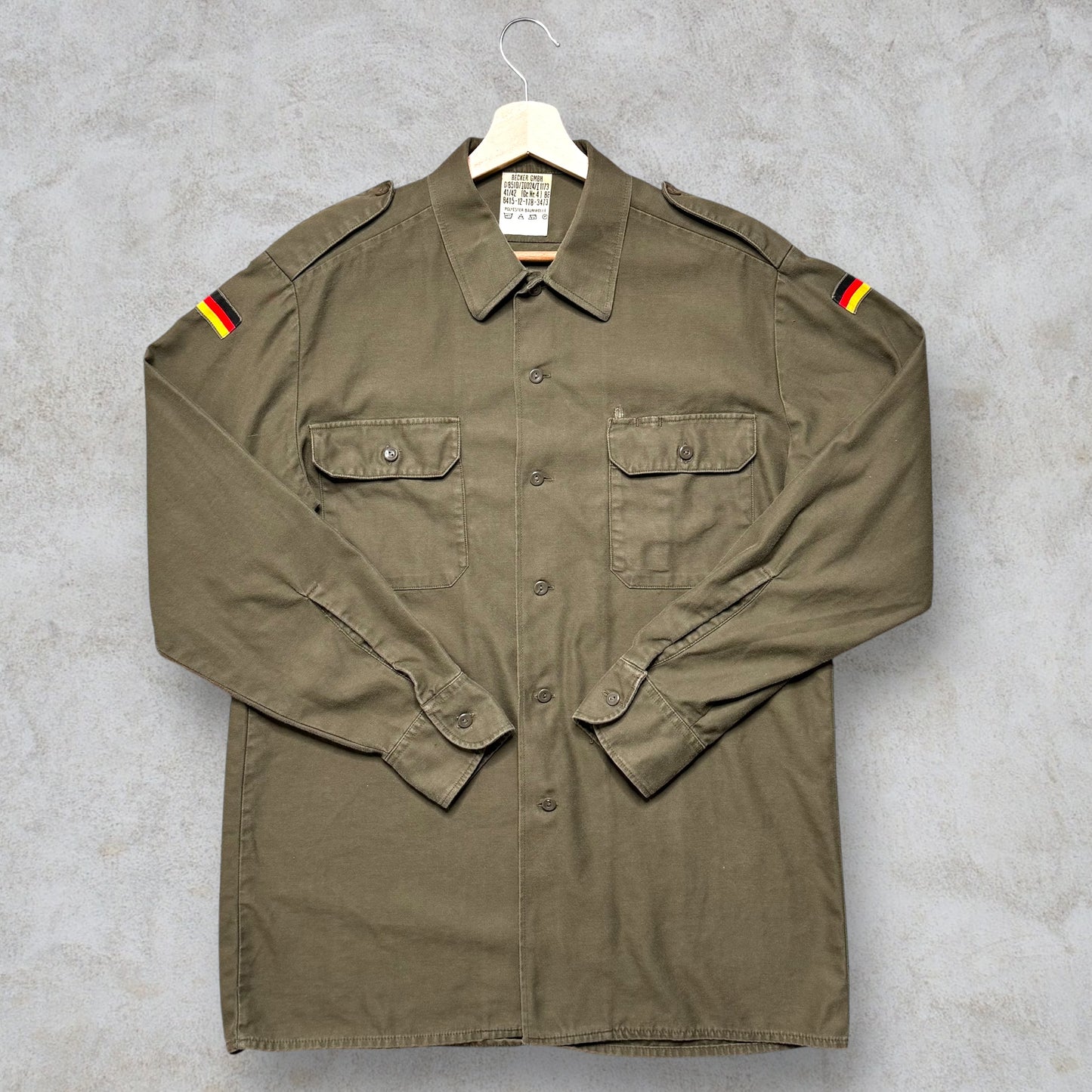 Camicia militare Vintage Bandiera Germania taglia L