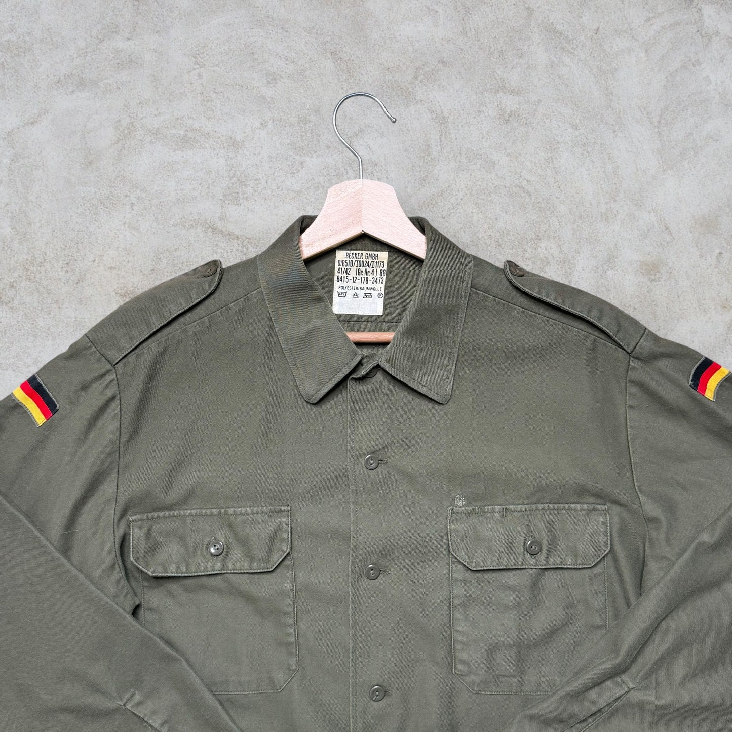 Camicia militare Vintage Bandiera Germania taglia L