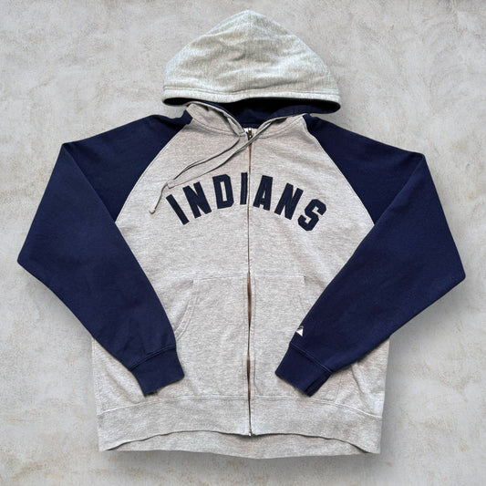 Felpa con zip vintage "Cleveland Indians" Major League Baseball taglia M