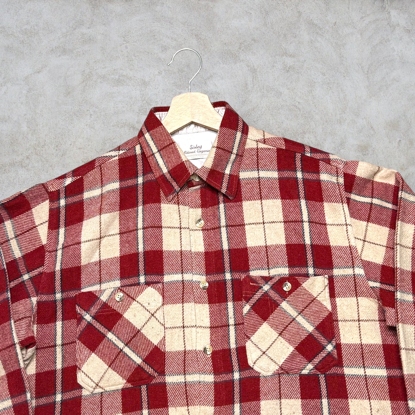 Camicia di Flanella Vintage in viscosa Made in Italy taglia M