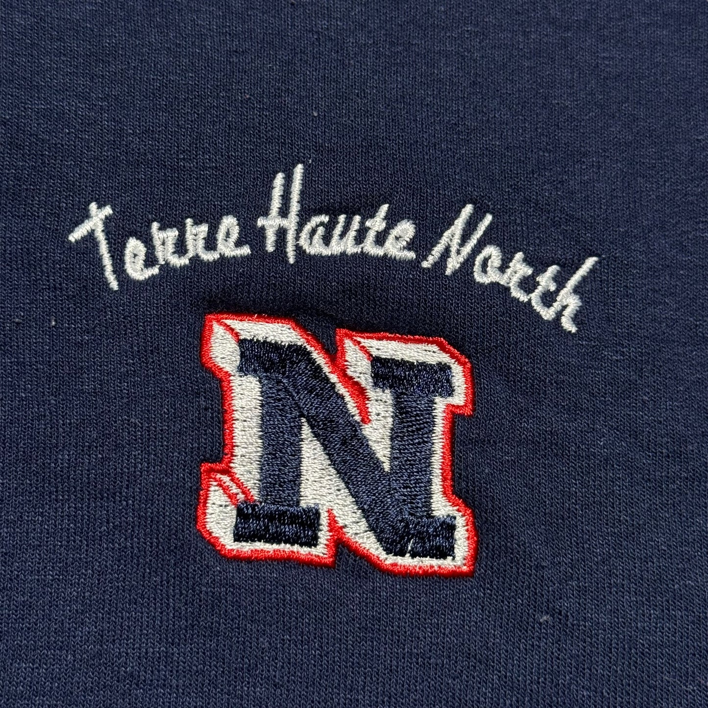 Felpa quarter-zip vintage Jerzees  "Terre Haute North Vigo High School" taglia XL