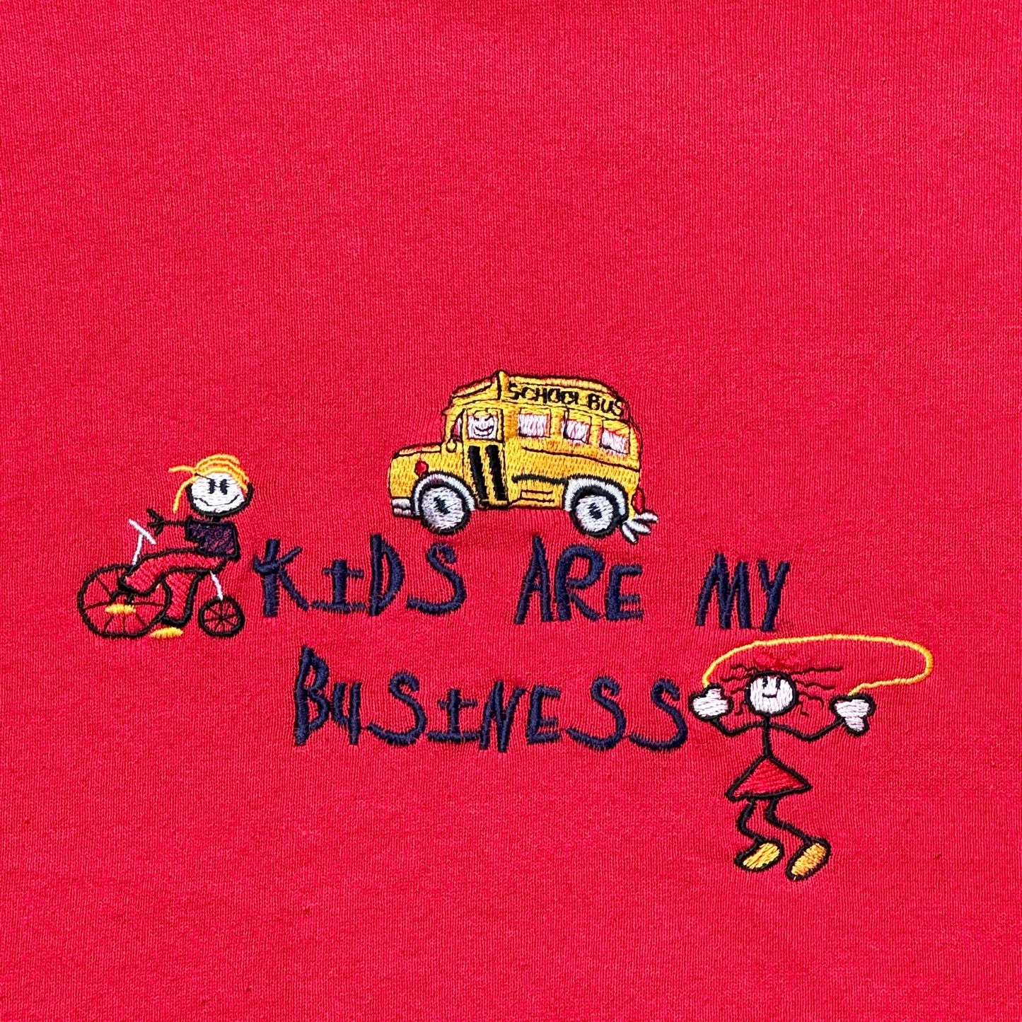 Felpa con ricamo Vintage "Kids are my business" taglia XL