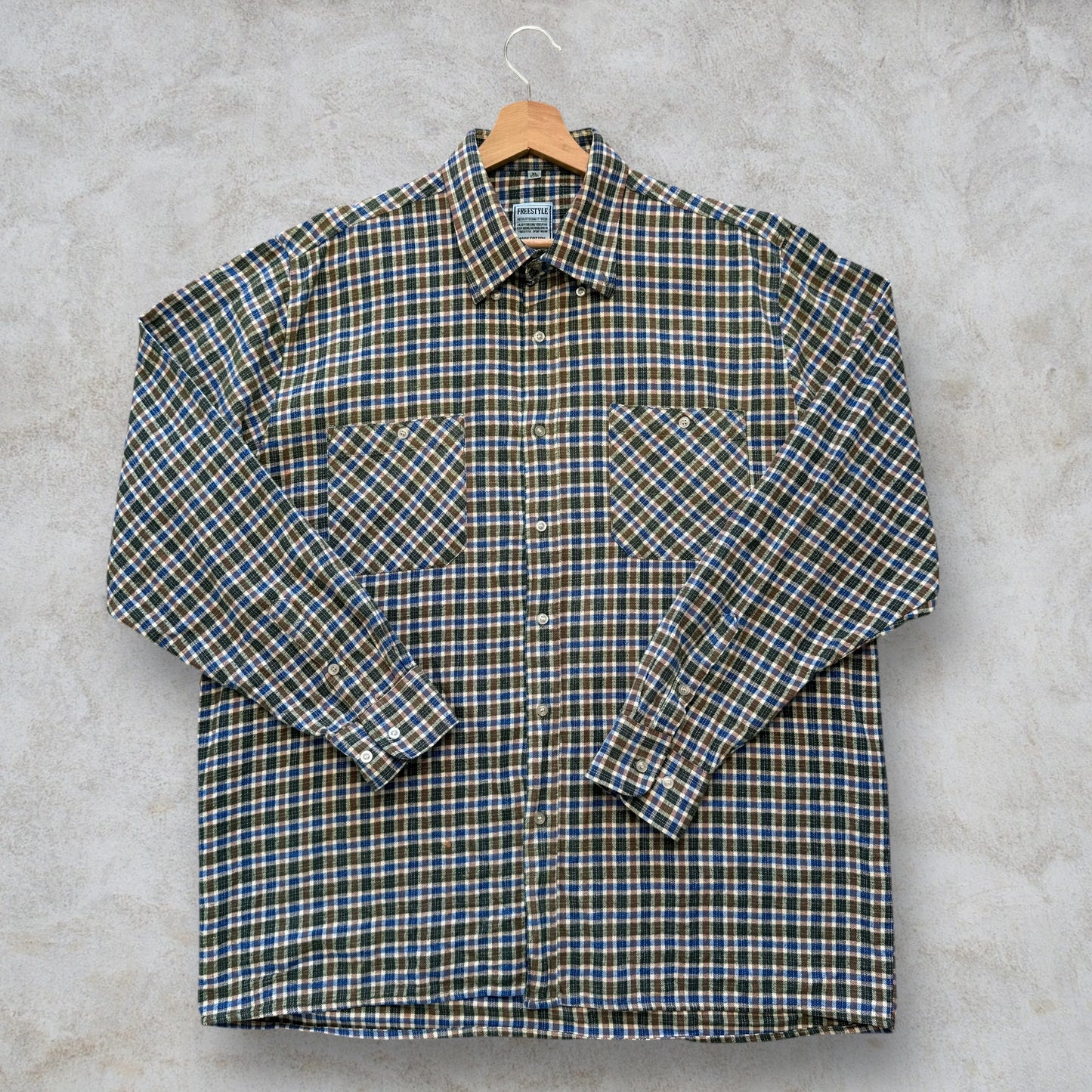 Camicia di Flanella Vintage in cotone taglia XL