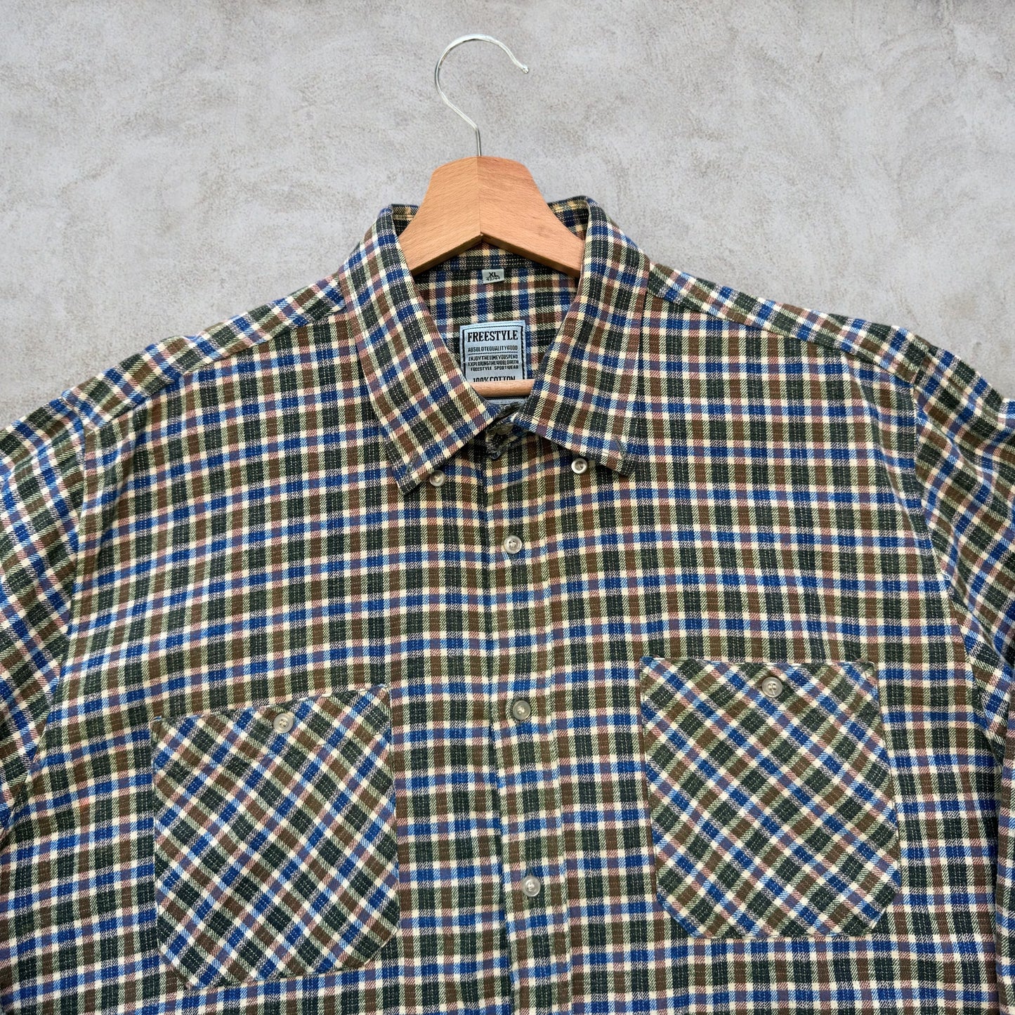 Camicia di Flanella Vintage in cotone taglia XL