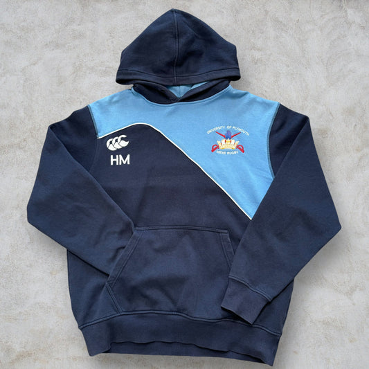 Felpa con cappuccio vintage "University Of Plymouth Rugby" taglia XL